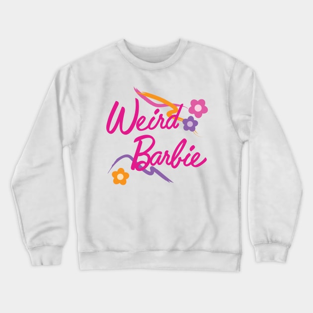 Weird Barbie Floral Crewneck Sweatshirt by Emsimonsen